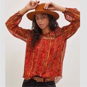 Anthropologie Let Me Be Talitha Blouse 6 Like New